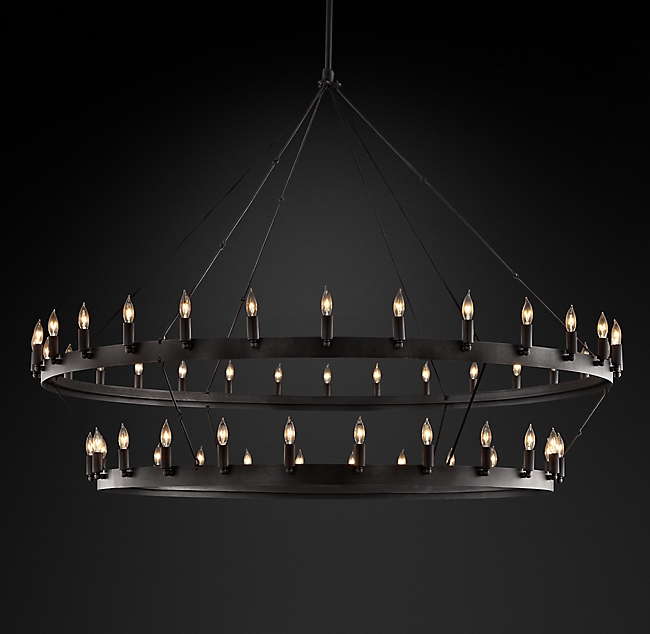 63'' Camino Vintage Two Tier Round Chandelier