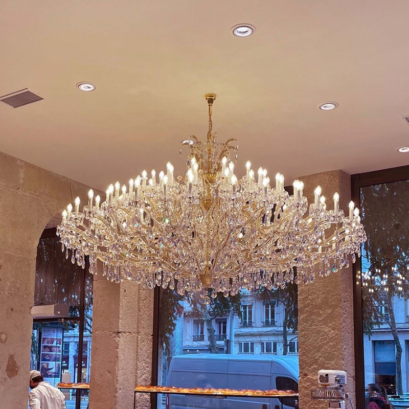 86 Inch Extra Wide Chandelier Large Maria Theresa Chandelier for Wedding Hall