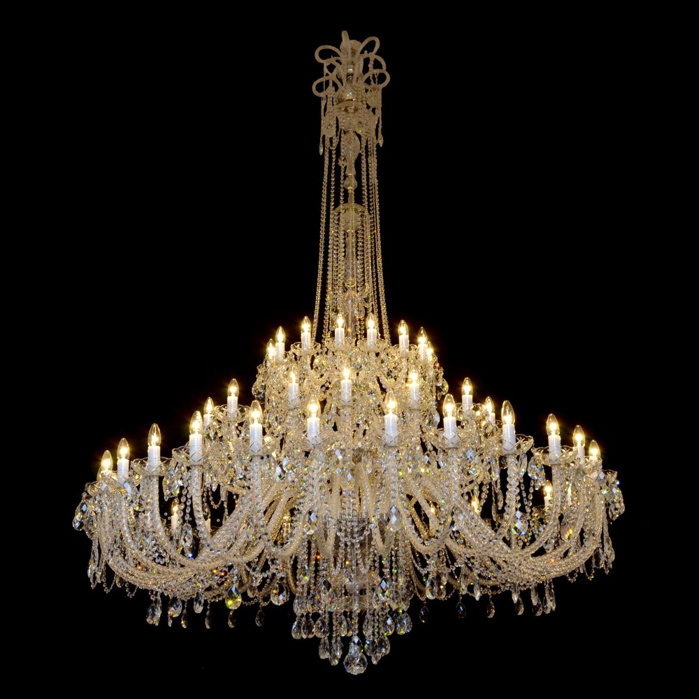 Exquisite Brass and Crystal Chandelier: A Timeless Statement Piece