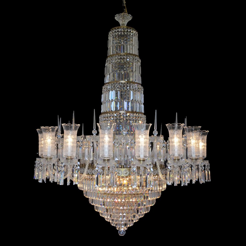 63X79 Inch French Empire Chandelier Big Crystal Chandelier for Foyer
