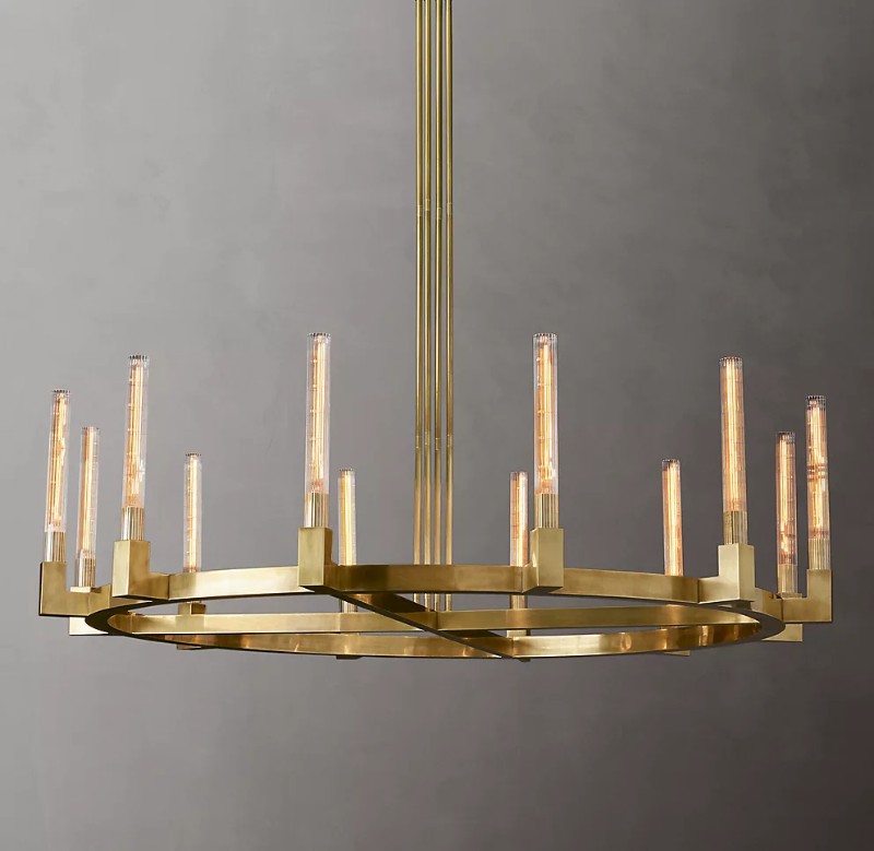 60" Round Cannele Chandelier