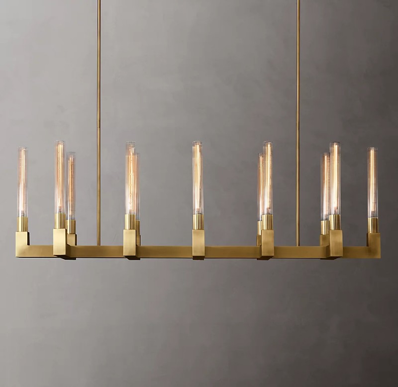 55" Linear Cannele Chandelier