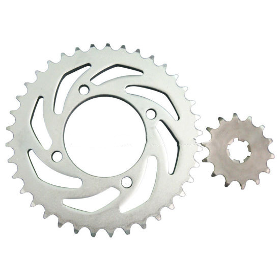 Q235 Steel Motorcycle Rear and Front Sprocket