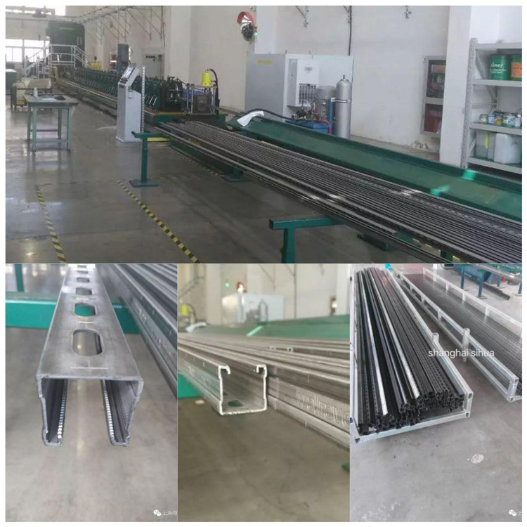 SIHUA quality C rail struct amounting bracket support roll forming machine