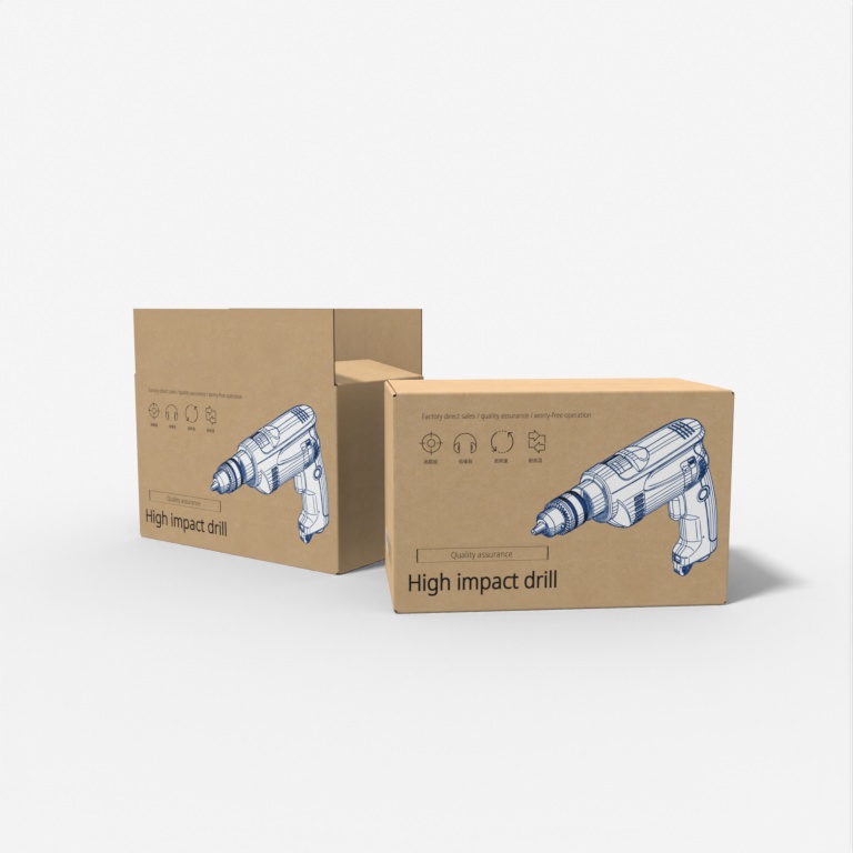  Power tools drill shipping boxes printed by UV ink