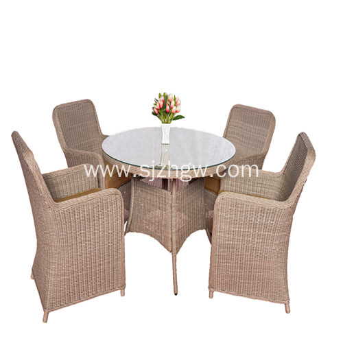 Outdoor furniture Rattan furniture dining table and chair 