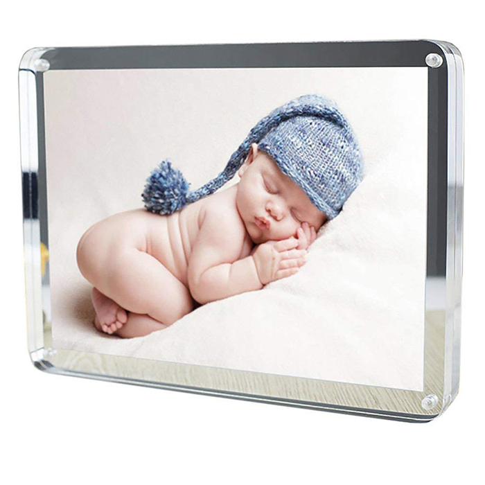 Transparent Two Sides 5x7 Photo Frame Acrylic Magnetic Photo Block Frame