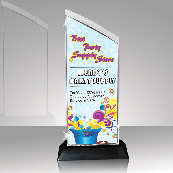 Custom Transparent blanks awards champion acrylic trophy