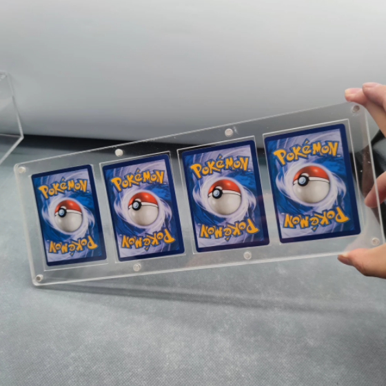 Magnetic Lid Game Pack Storage Case without Card Clear Acrylic Pokemon trading Cards Booster Display Box