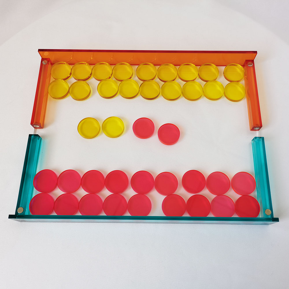 Acrylic  Connect  4 In A Row Game With Carrying Case And Coins