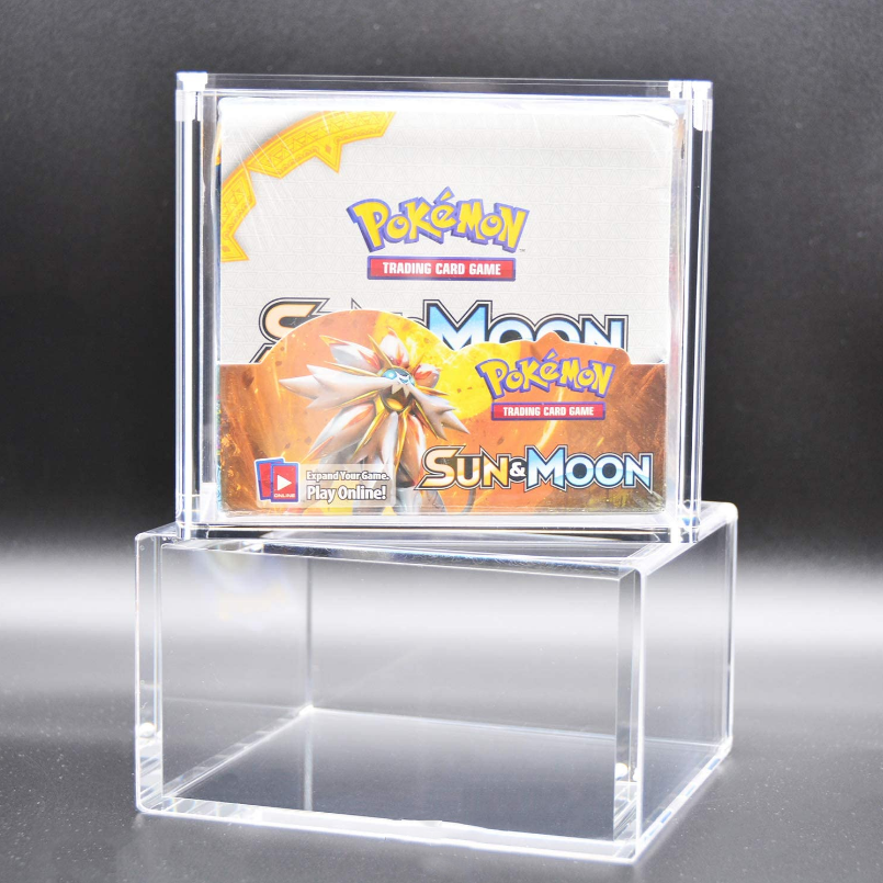wholesale custom packs first xy evolutions 1st edition trading cards shining fates real Clear Acrylic pokemon booster box case
