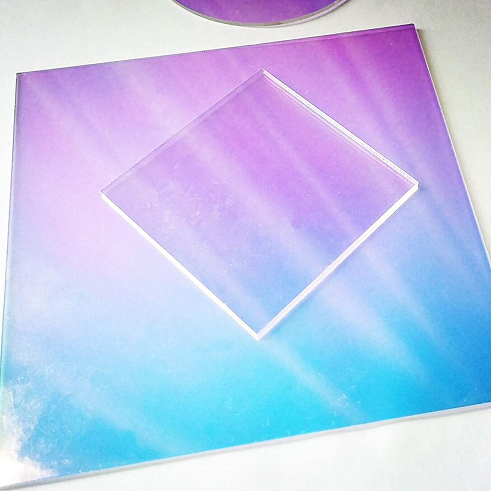 Decorative Lucite Building Sheet Perspex Board Custom Sized Iridescent Acrylic Square Sheet