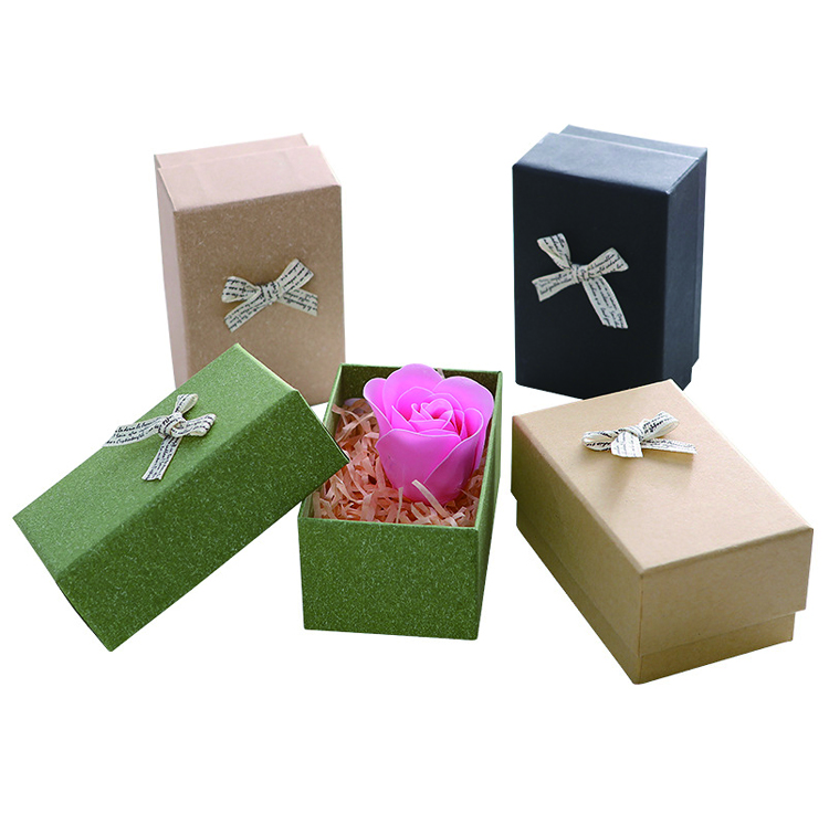 Custom Cardboard Boxes Art Paper Gift Boxes with Ribbon