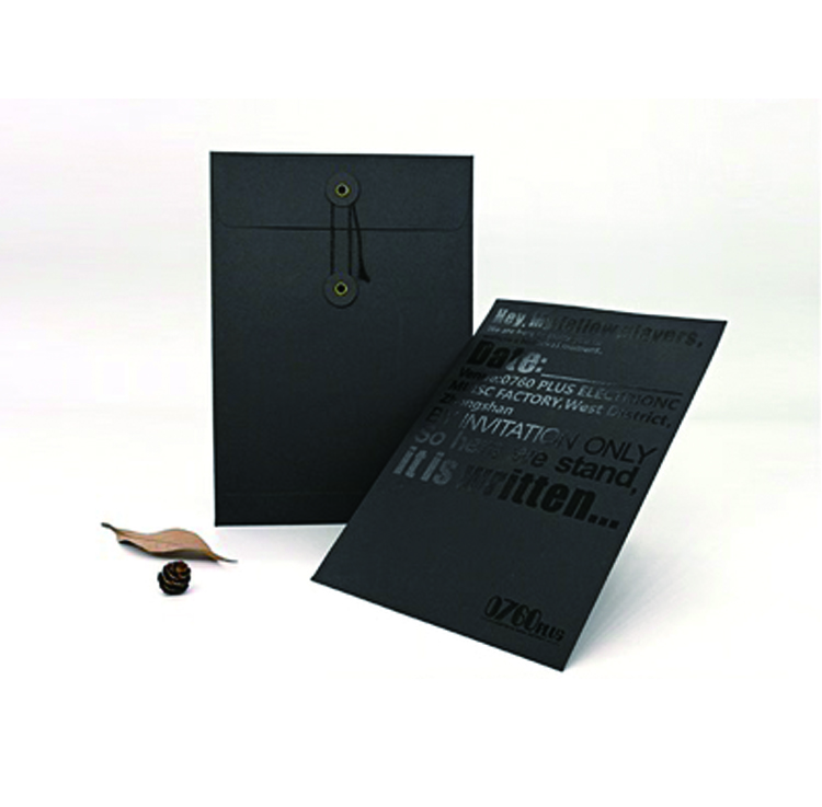 A9 Envelope with Custom Spot UV Logo and Texts Supplier from China