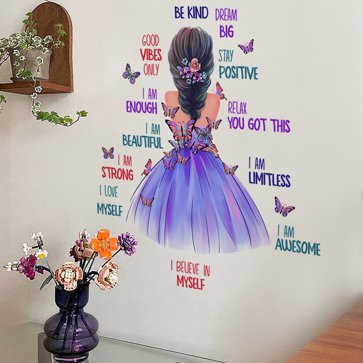 Princess Wall Stickers Personalised Wall Decals Removable PVC Sticker for Kids Room