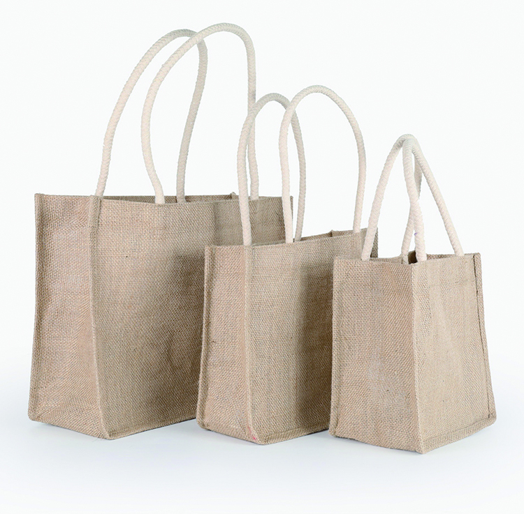 Woven Tote Bag Jute Shopping Bag for Groceries Tote Bag with Handle 