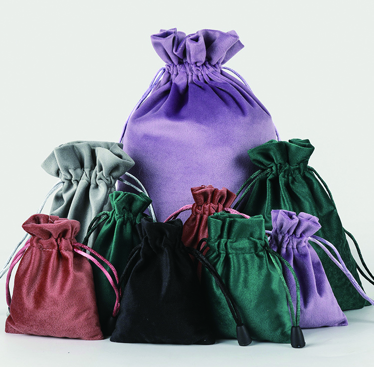 Large Drawstring Bag Velvet Pouch Bag For Party Jewellery Watch Pack