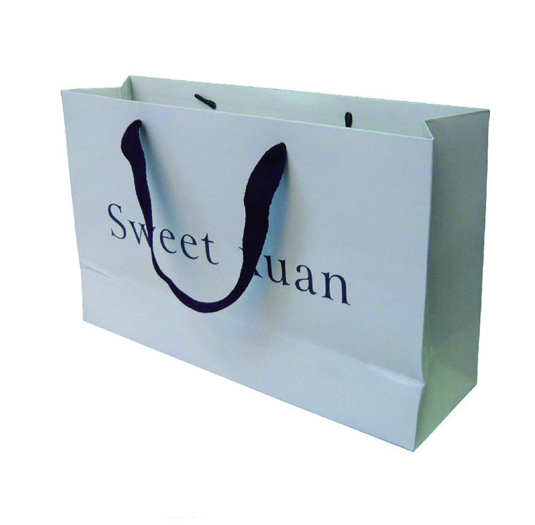 White Paper Bag Eco-friendly Custom Unique Shopping Bag 