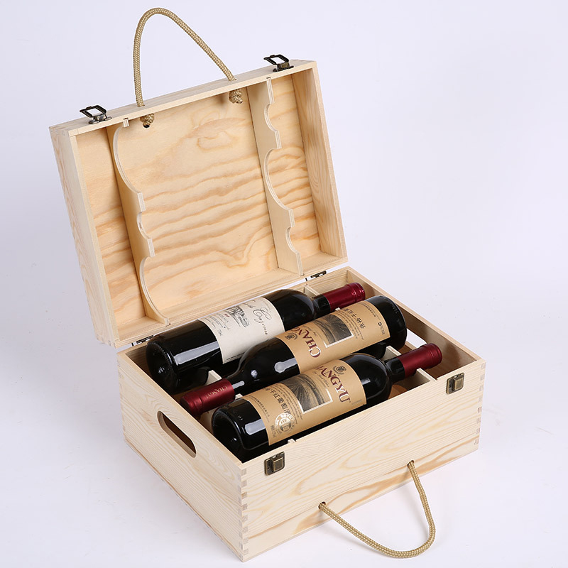 Wooden Box with Hinged Lid Wood Storage Box Wholesale from China