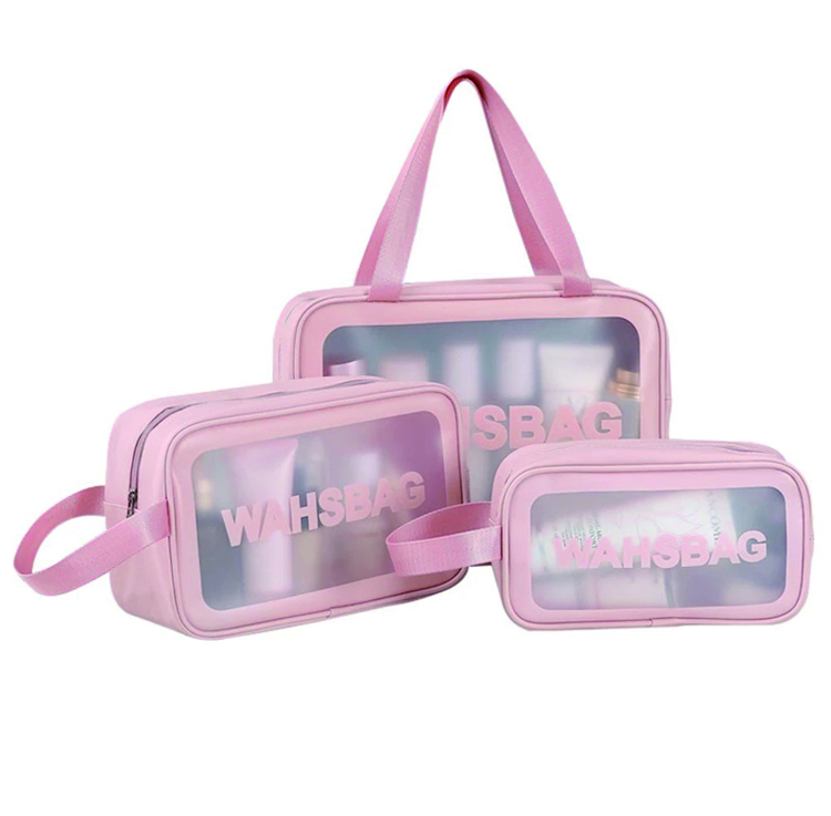 Travel Cosmetic Bags PVC Cosmetic Makeup Packaging Bags with Zipper