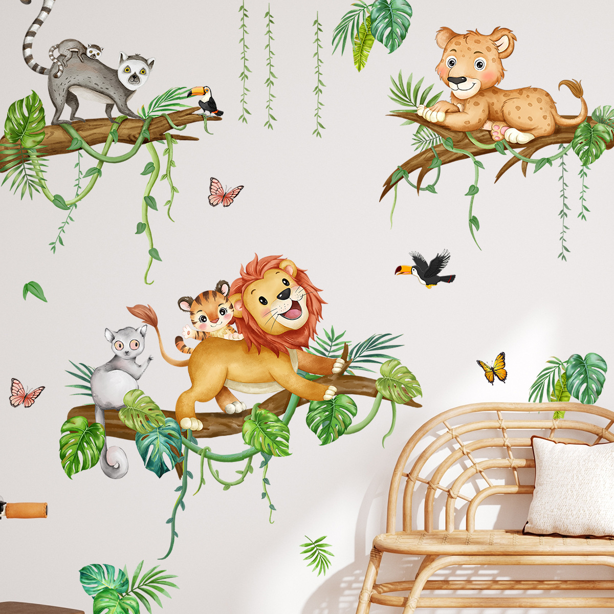 Animal Wall stickers Jungle Wall stickers Wall Decal Printing