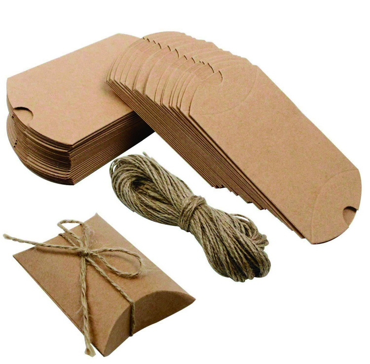 Brown Box Packaging Cardboard Pillow Box Gift Paper Packaging