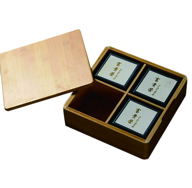 Small Wooden Boxes with Lids Bamboo Tea Boxes Bread Cake Storage Box