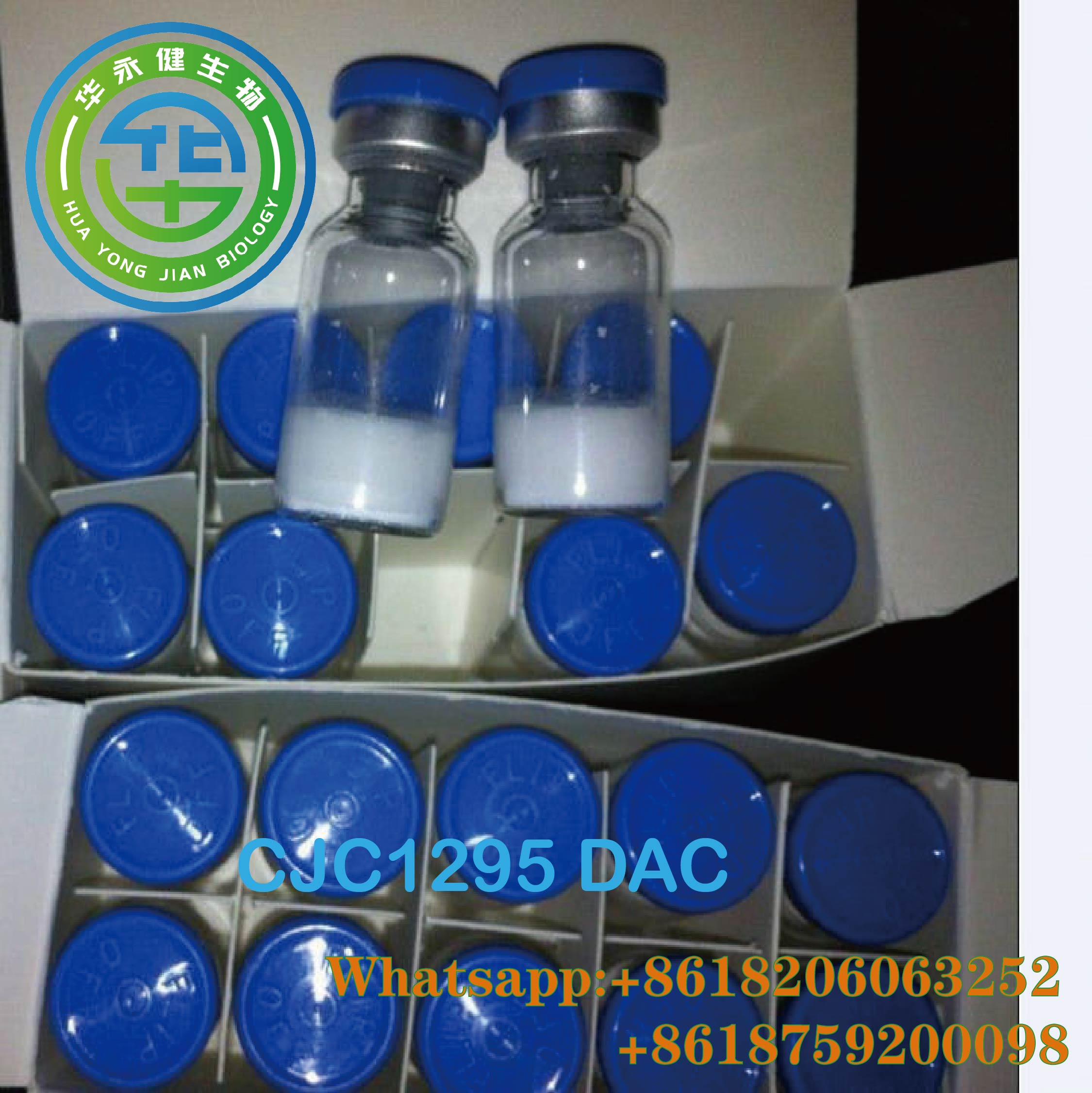 White powder CJC1295 DAC powerful Peptides for Bodybuilding growth muscle 