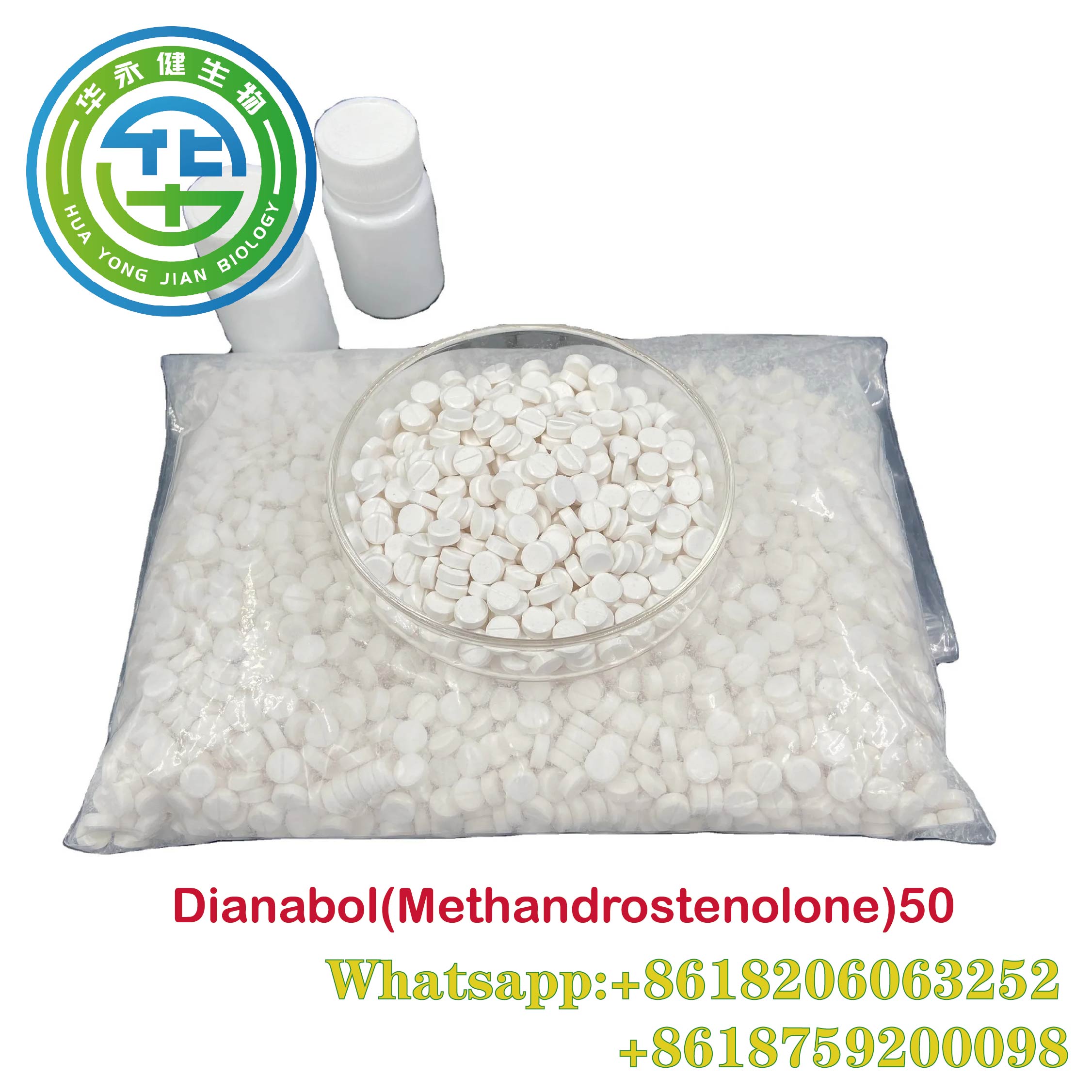  Dianabol Tablets 50mg*100 /bottle Tablets Legal Anabolic Steroids Metandienone 50 for Big Muscle