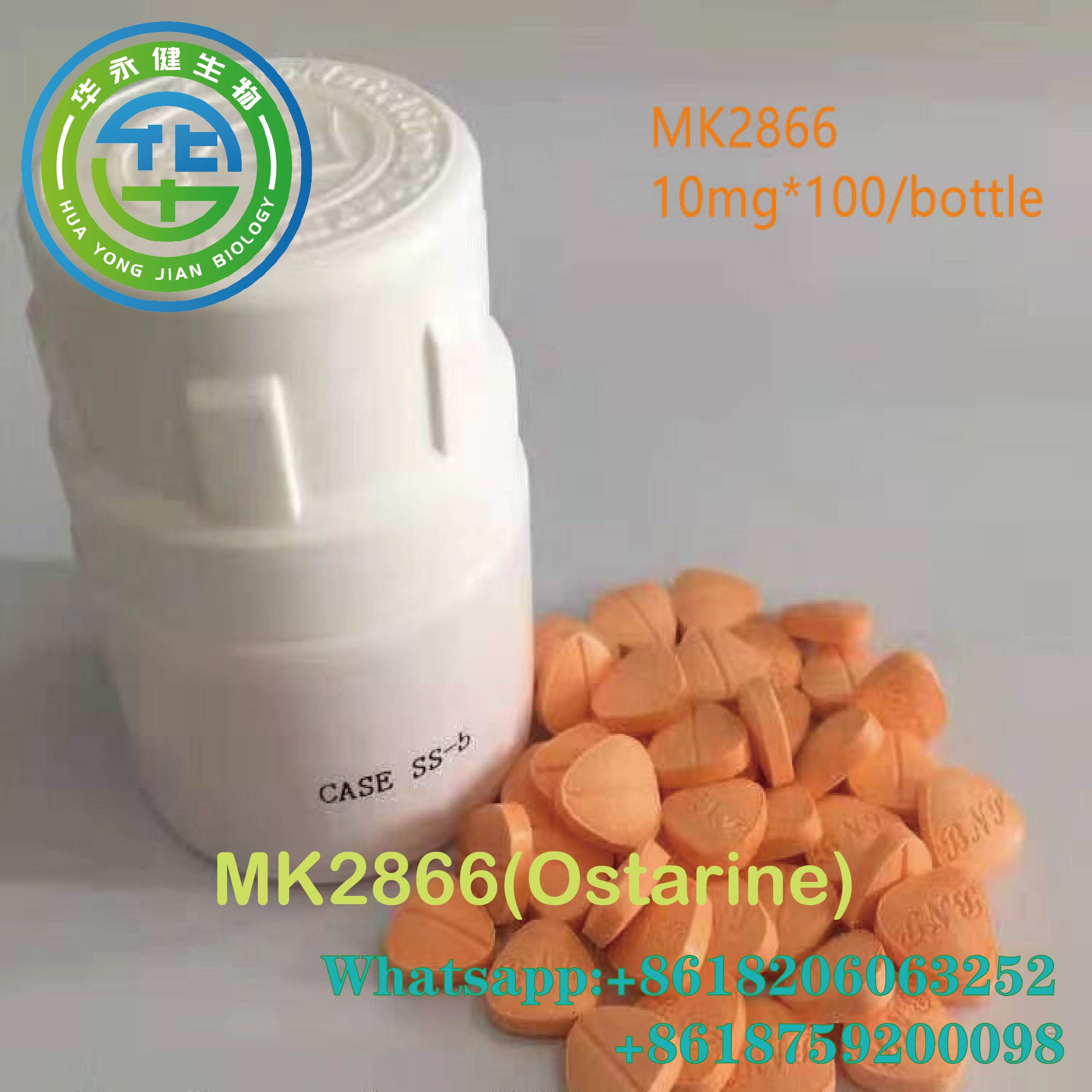 Sarms Mk2866 10mg Oral White Raw Powders Ostarine 100pills/bottle for Steroids Bodybuilding 841205-47-8