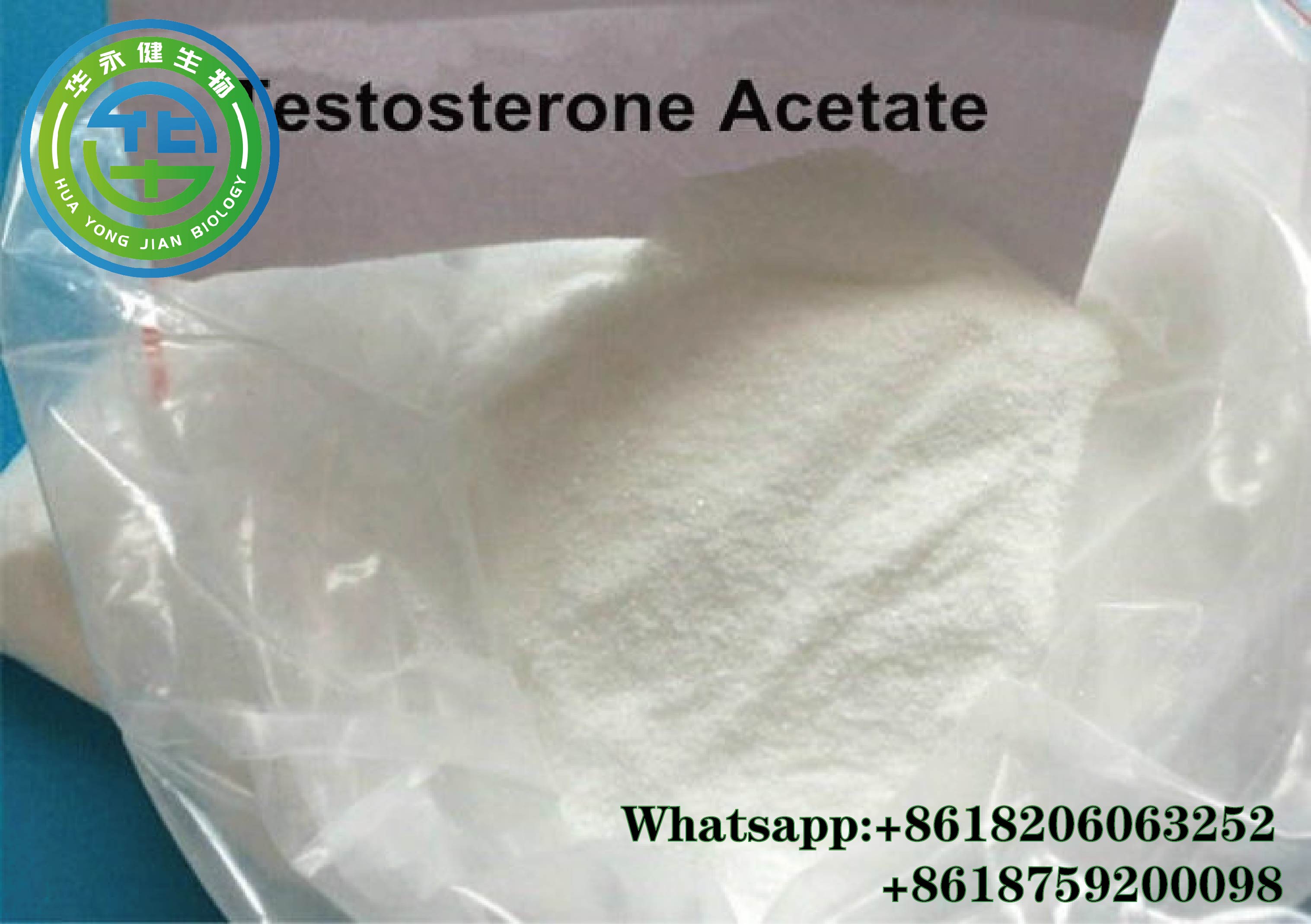 China Best Seller Raw Powder Abolic Testosterone Acetate for Muscle Gain and Bodybuilding with Fast Delivery to America