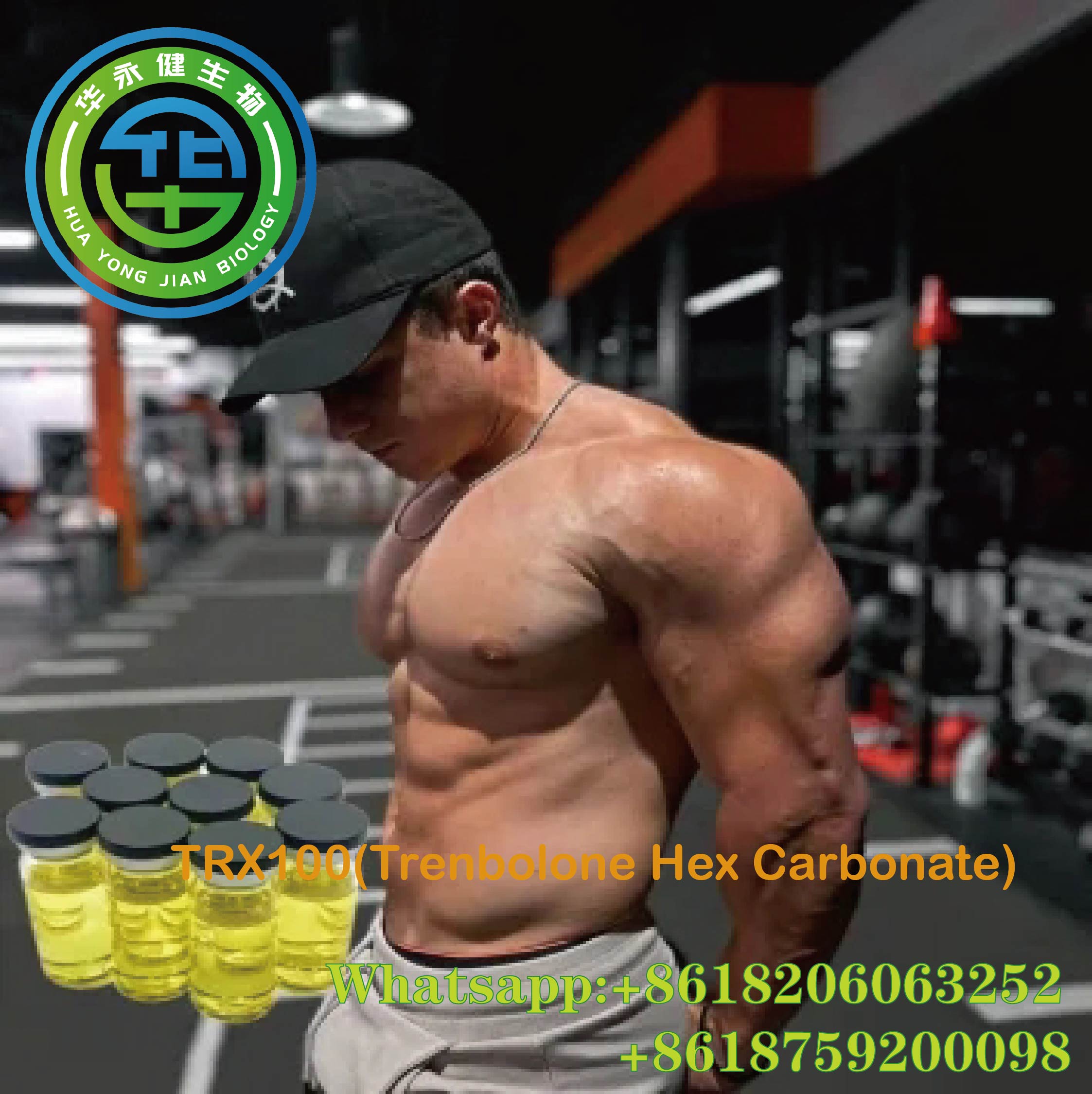 Trenbolone Hexahydrobenzyl Carbonate 100 for Muscle Gains TRX100 Yellow Bodybuilding Oil 10ml/Bottle Injectable Oil Liquid