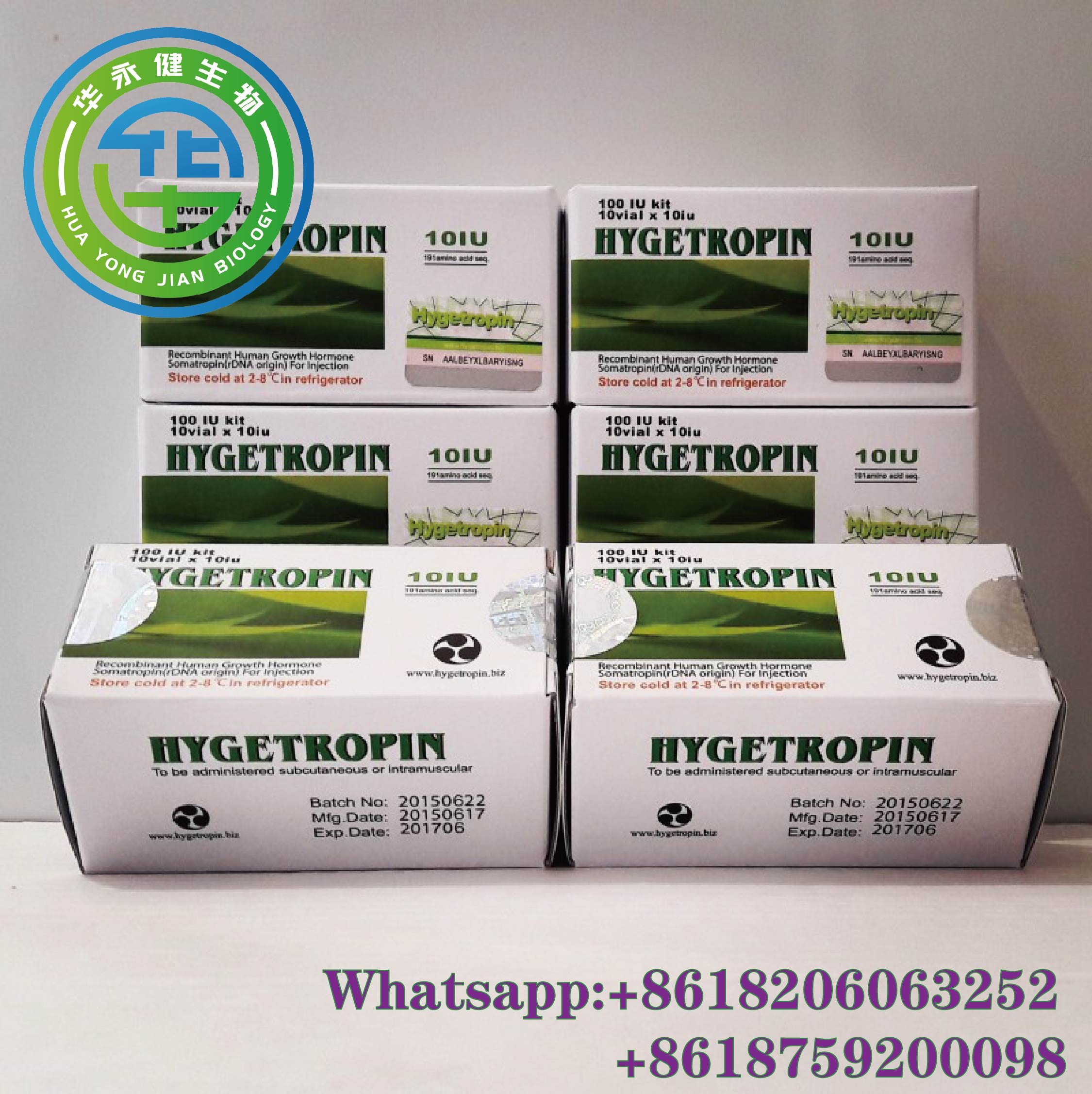 Hygetropin 100IU Human Growth Hormone Raw Steroids Powder HGH 176-191 USA UK Canada Domestic Shipping
