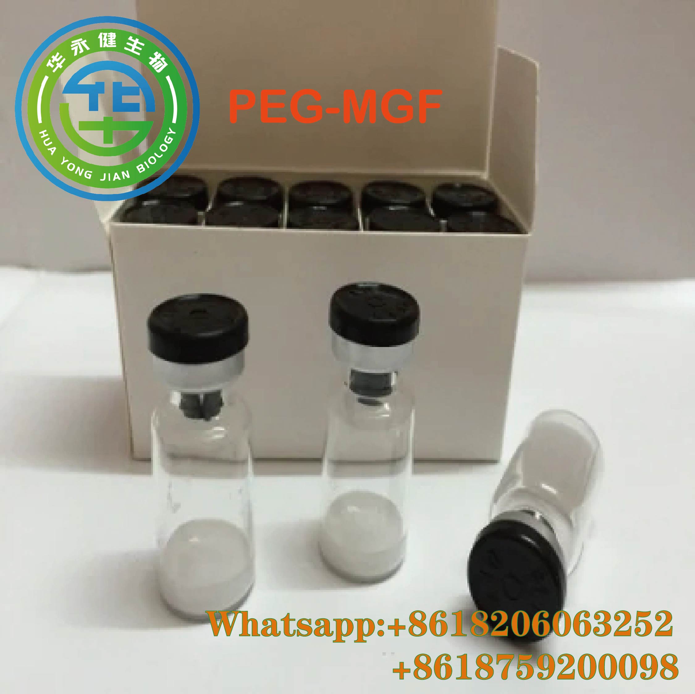  Peptide Bodybuilding PEG-MGF Raw Powder with USA UK Local Shipping Steroids Raw Powder CasNO. 62031-54-3 Hormone Powder