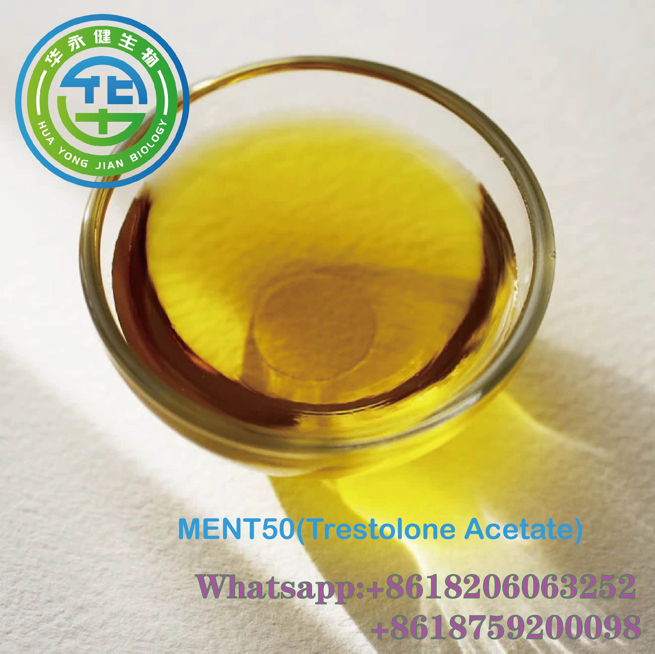 99 % Purity Trenbolone Acetate 50 Steroid MENT50 Yellow Oil for Bodybuilding 50mg/ml