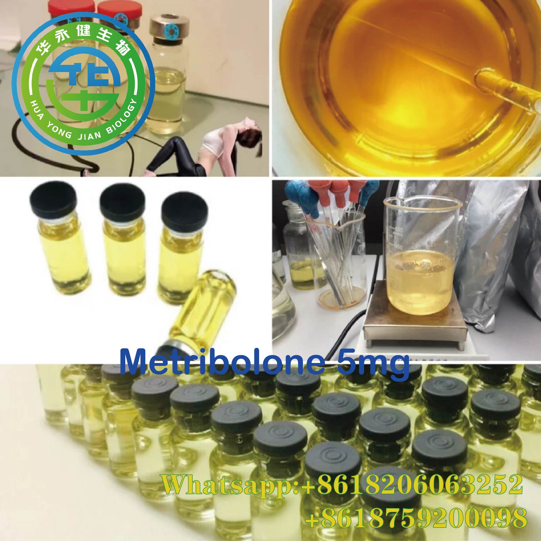 Strong Bulking Cycle Metribolone5 Methyltrienolone 5mg/ml Steroid Raw Powder Oil CAS: 965-93-5