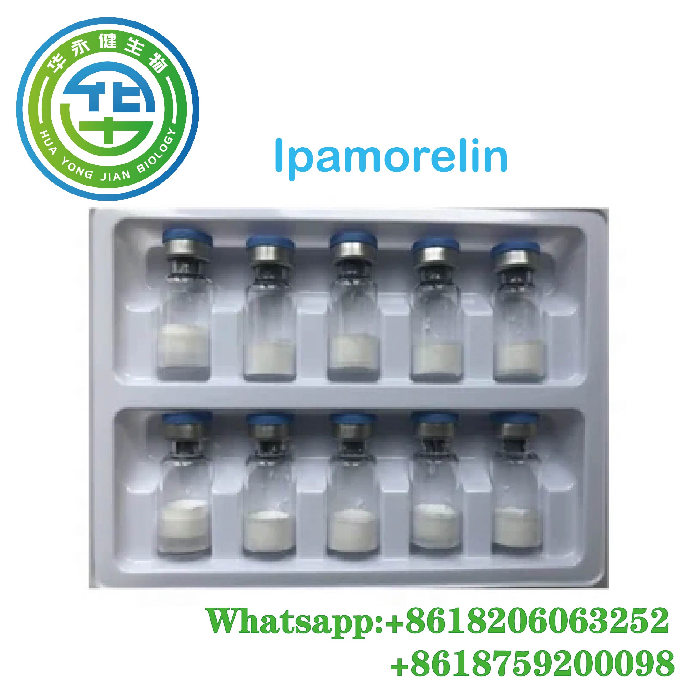 White Powder CAS 170851-70-4 Human Growth Hormone Peptides Ipamorelin Acetate 