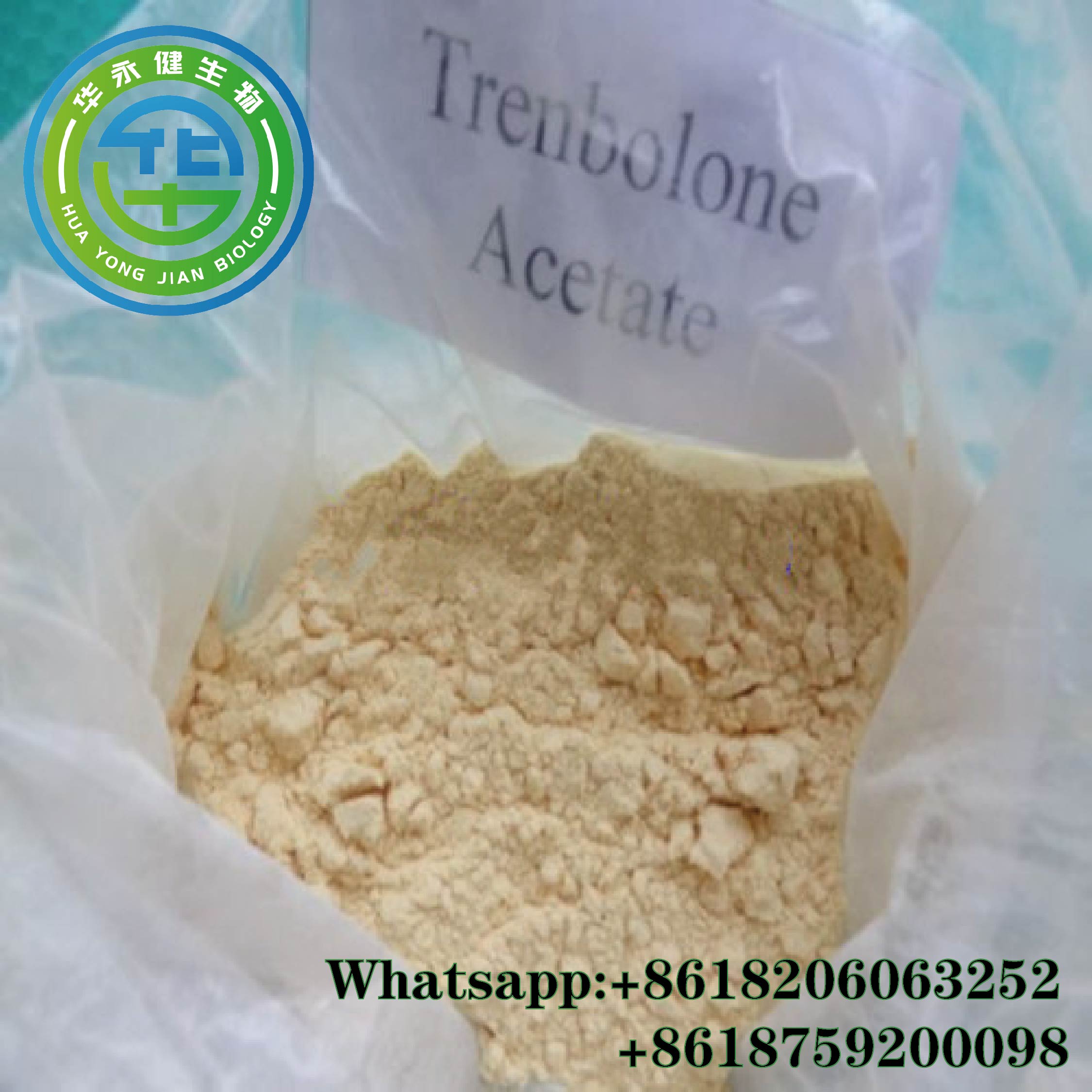 Yellow Anabolic Powder Tren Anabolic Steroid Trenbolone Acetate Cycle For Bodybuilding Tren A CasNO.10161-34-9  