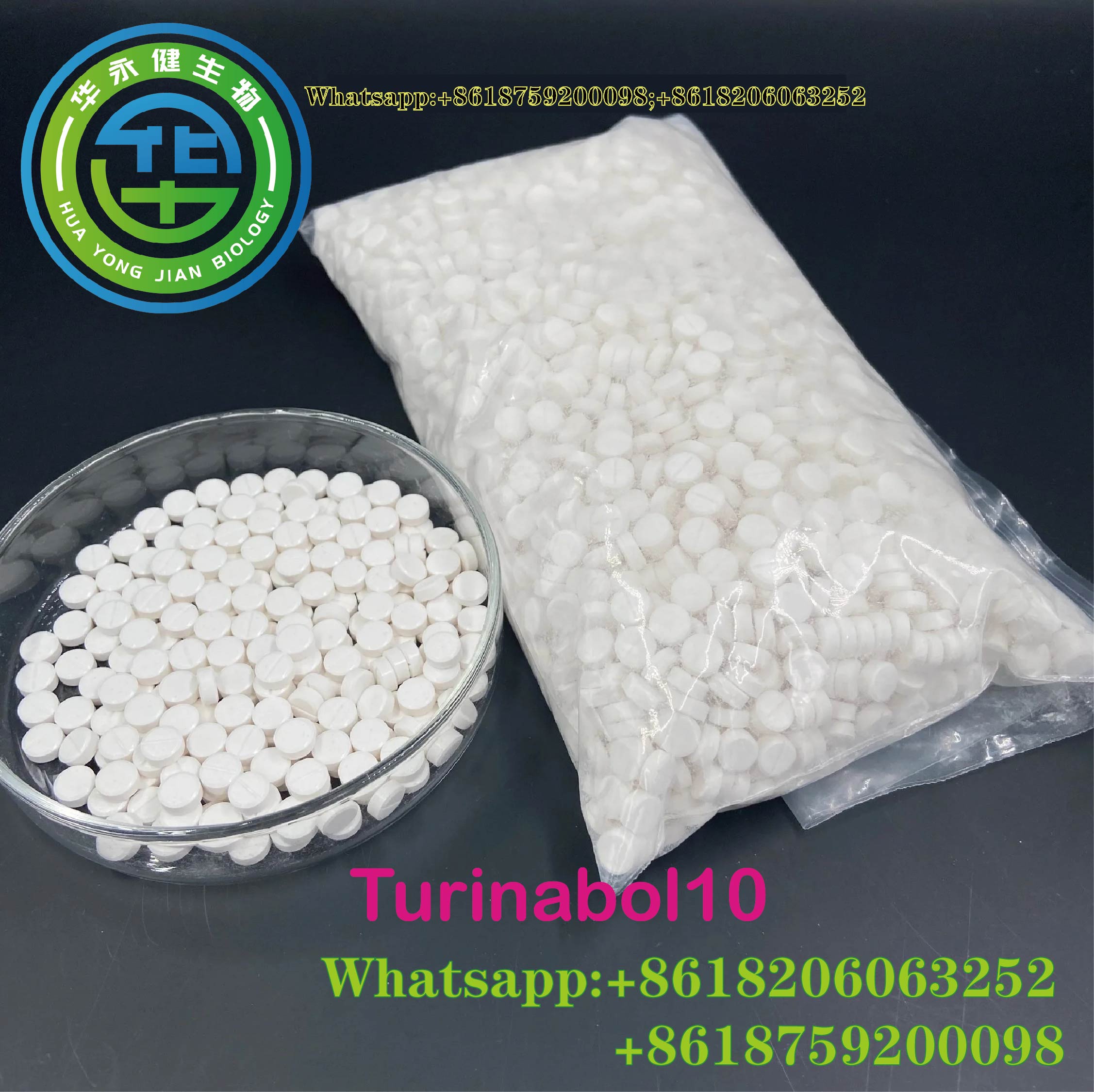 Oral  Turinabol 10mg Anabolic Steroids Chlordehydromethyltestosterone 100Pcs/bottle For Big Muscle CAS 25455-33-5