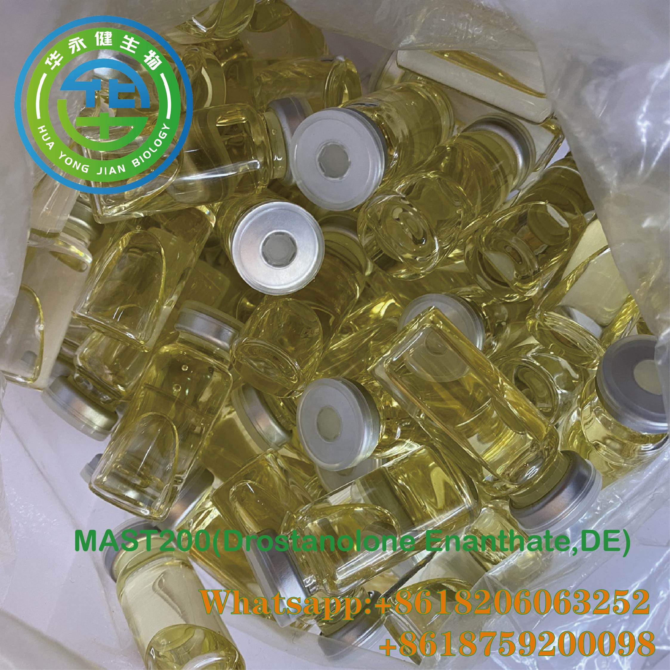 Mast 200 Injectable Anabolic Steroids Yellow Semi - Finished Drostanolone Enanthate 200mg/ml For Muscle Growth