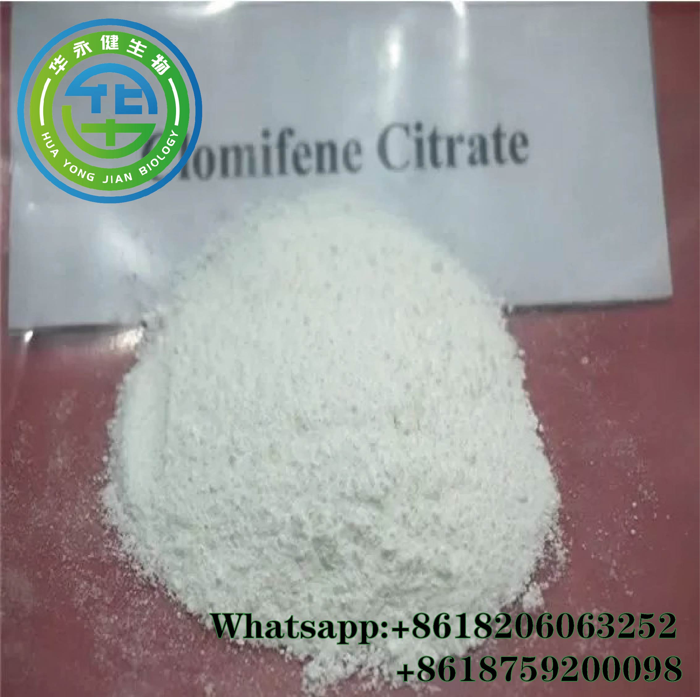 Anti Aging Muscle Gain Clomid Steroids CasNO. 50-41-9 White Crystalline Clomiphine Citrate Powder 