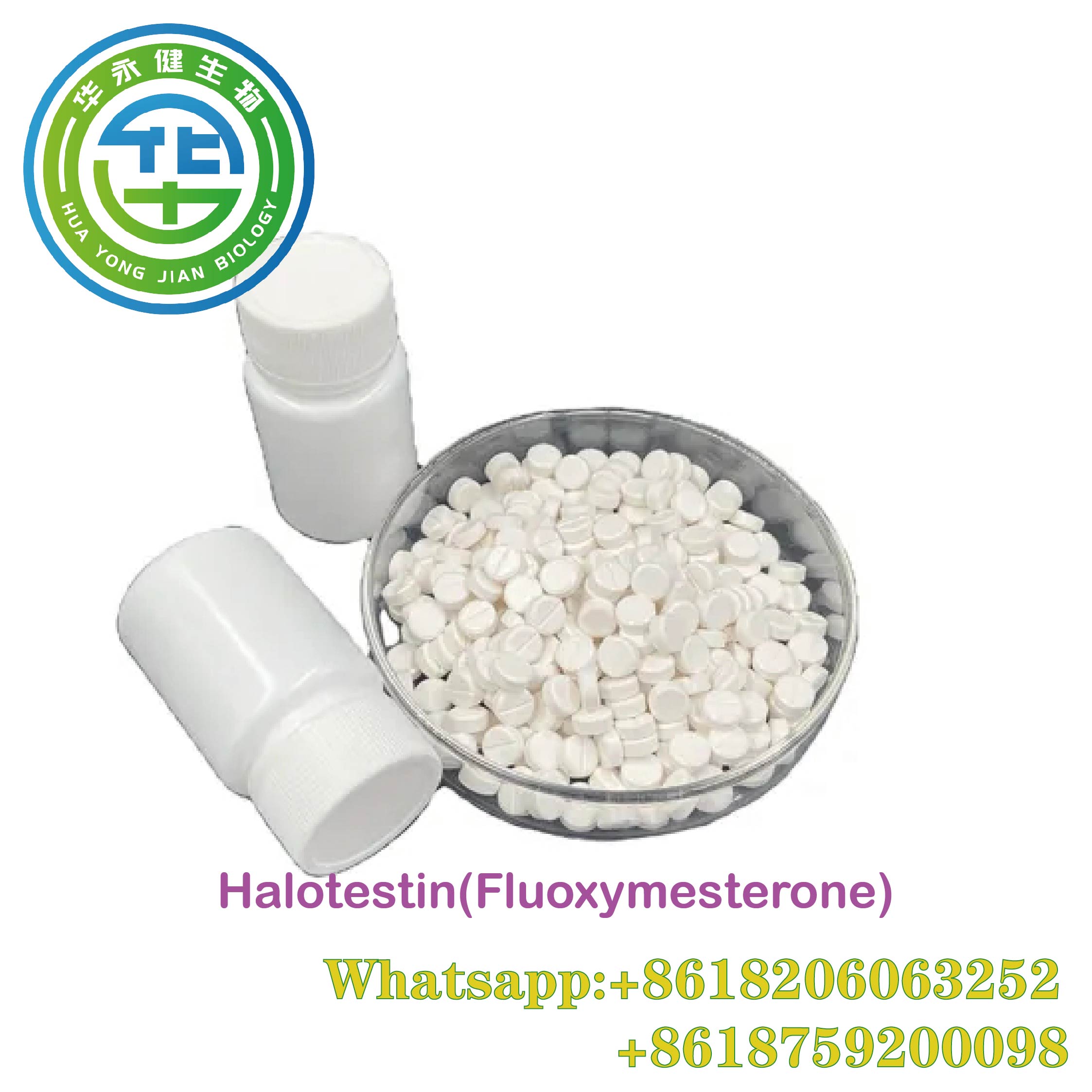 Female Halotestin 100Pic/bottle Hormone Oral Anabolic steroids Fluoxymesterone 10mg CAS 76-43-7 