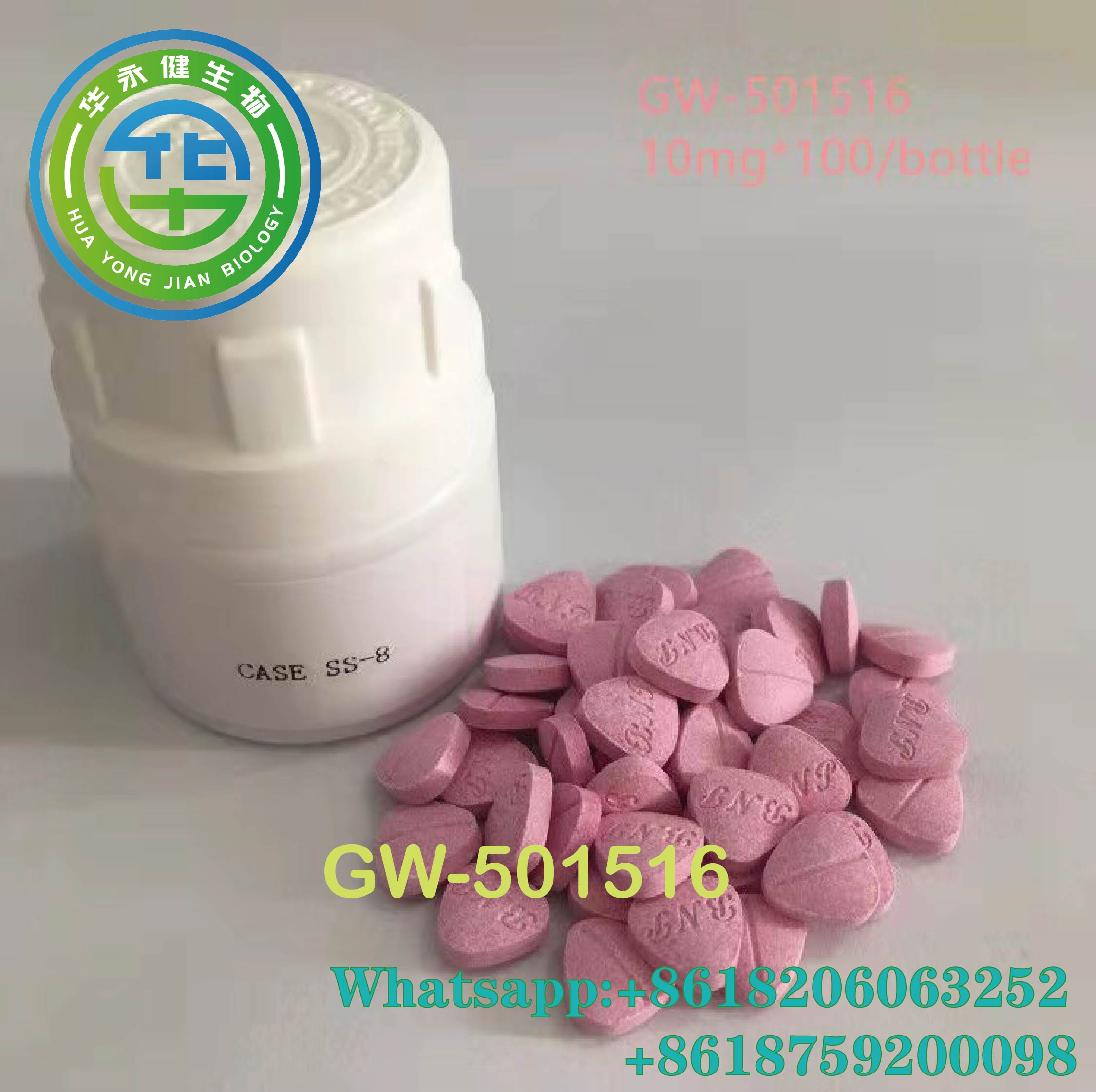 Cardarine 10mg Tablets Sarm Metabolic Modulator Gw501516 100Pills/bottle Muscle Mass Steroids White Powder 317318-70-0