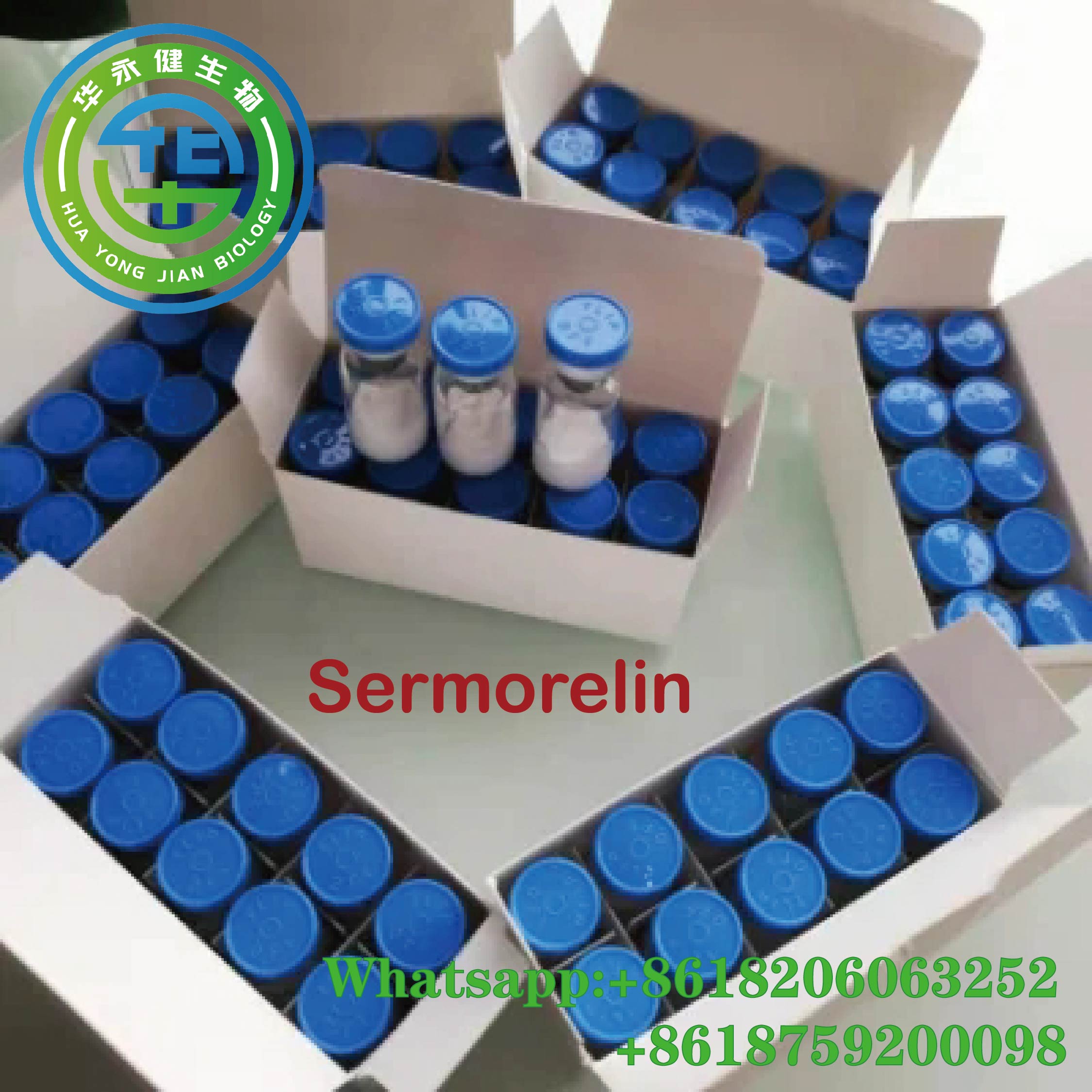 Muscle Gain Supplement Bodybuilding Sermorelin Steroids Powder Chemical CasNO.86168-78-7