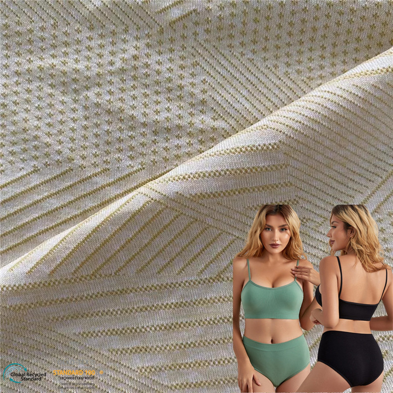  New Design Nylon Polyester Jacquard Mesh Fabric For Underwear, Swimsuit, Yoga Shirt and Legging, Sportsbra in Trend