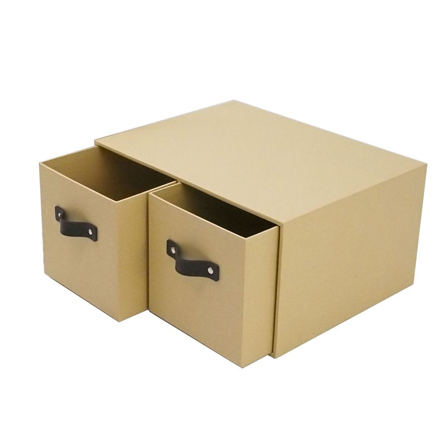 EXW Price Office Collect Storage Paper Box With Double Drawer Box