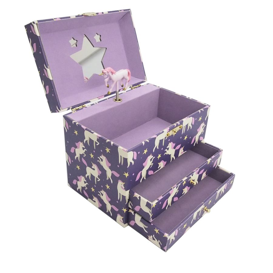 Unicorn Music Box Jewelery Box Packaging for Girls & Kid Toys Hand Gift
