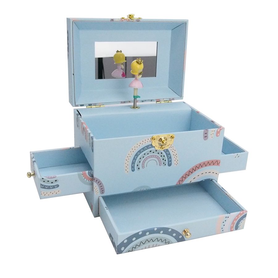 Newest Design Jewelry Music Box Dancing Doll Gift Paper Music Box
