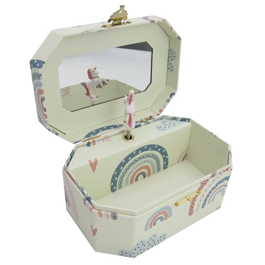 Unicorn Music Box Ballerina Jewelry Musical Box Kid Toys Hand Cranked Music Box for Girls & Boys Gift