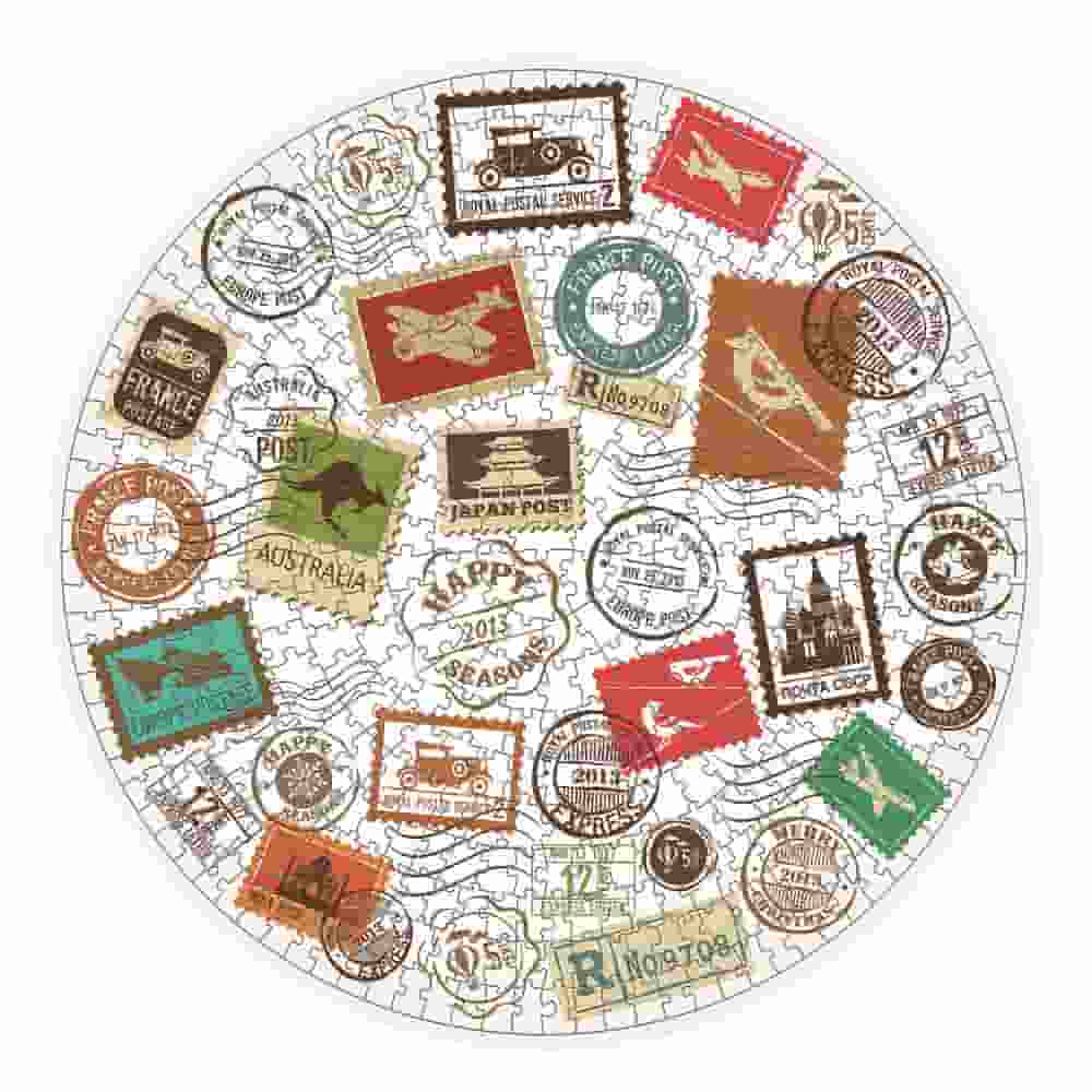 Custom Artwork A Cooperative Activity with Friends and Family 500 Piece Round Jigsaw Puzzle Sturdy Puzzle Pieces JR500-6 